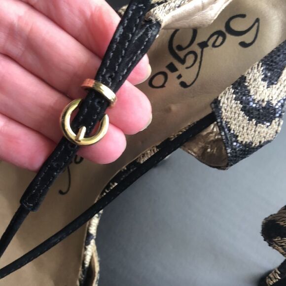 Sergio Zelcer Gorgeous Brazilian Designer Sequin Animal Print Heels - Picture 12 of 12